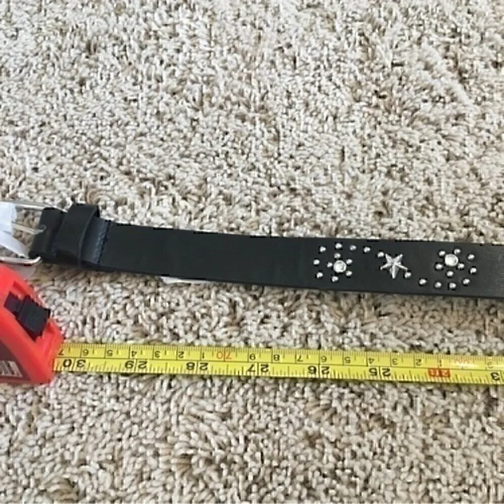 Girls size large black bling belt